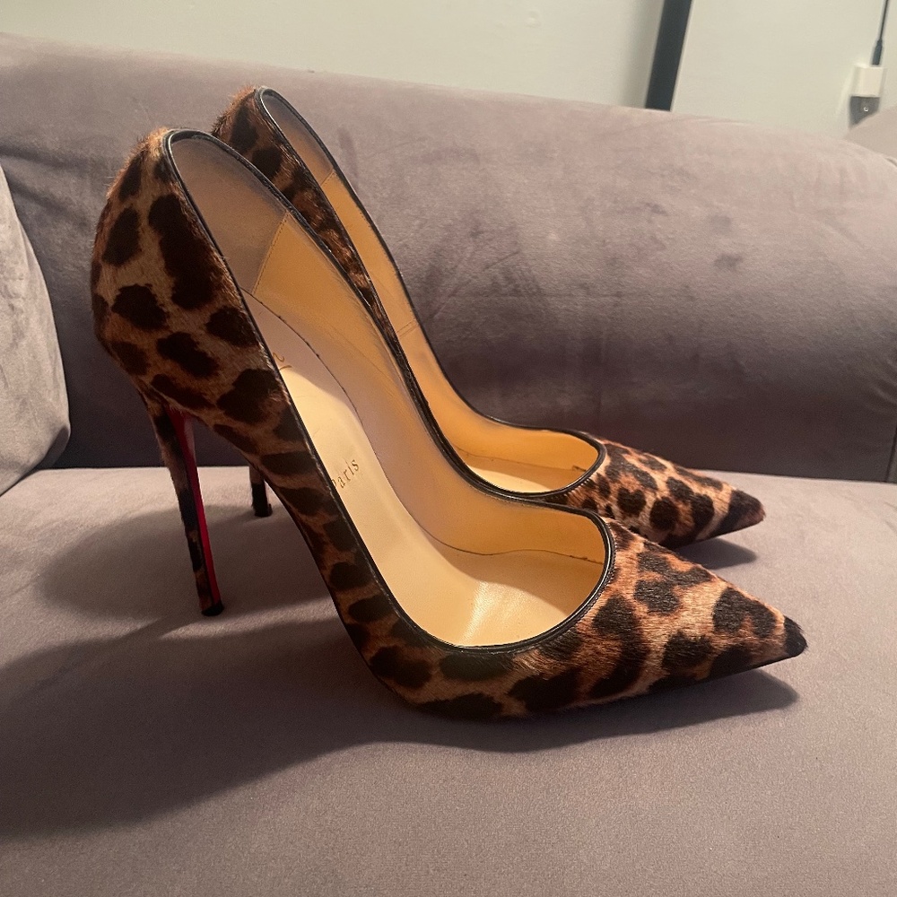 Christian Louboutin Leopard Pony Hair Pumps
